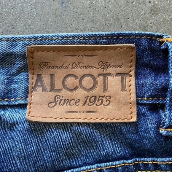 Alcott Men's Navy Blue Dark Wash Slim Fit Jimmy Distressed Denim Jeans US 28 - Picture 12 of 12